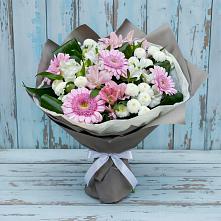 Букет цветов из:  Герберы, Альстромерии и Хризантемы в Уке
