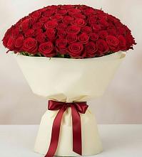 Букет 101 Красная роза Милано в Уке
