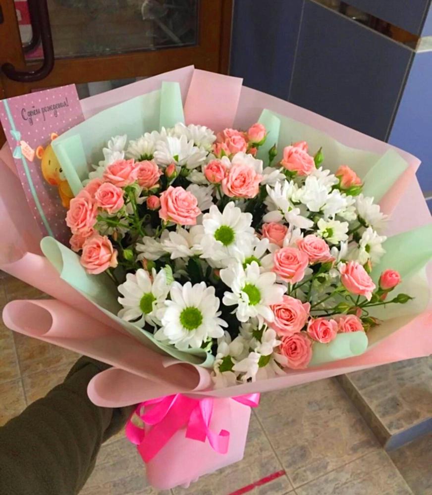 Букет цветов из: Розы и Хризантемы в Уке