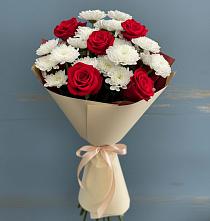 Букет цветов из:  Розы и Хризантемы в Уке