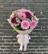Букет цветов из:  Герберы и Хризантемы в Уке
