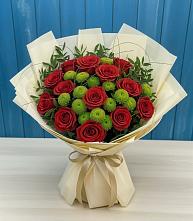 Букет цветов из:  Розы и Хризантемы в Уке