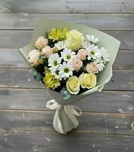 Букет цветов из:  Альстромерии, Розы и Хризантемы в Уке