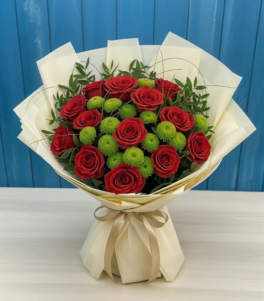 Букет цветов из: Розы и Хризантемы в Уке